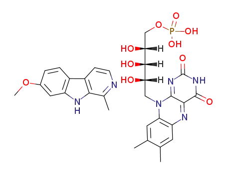 Phosphoric acid mono-[(2R,3S,4S)-5-(7,8-dimethyl-2,4-dioxo-3,4-dihydro-2H-benzo[g]pteridin-10-yl)-2,3,4-trihydroxy-pentyl] ester; compound with 7-methoxy-1-methyl-9H-β-carboline