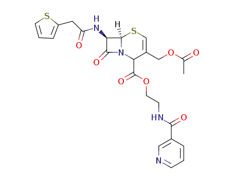 2-<(3-pyridinylcarbonyl)amino>ethyl 7-(2-thienylacetamido)cephalosporante Δ2