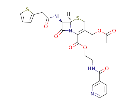 2-<(3-pyridinylcarbonyl)amino>ethyl 7-(2-thienylacetamido)cephalosporante Δ3