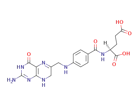 L-Glutamic acid,N-[4-[[(2-amino-3,4,7,8-tetrahydro-4-oxo-6-pteridinyl)methyl]amino]benzoyl]- cas  4033-27-6