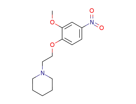 Molecular Structure of 136616-35-8 (Piperidine, 1-[2-(2-methoxy-4-nitrophenoxy)ethyl]-)