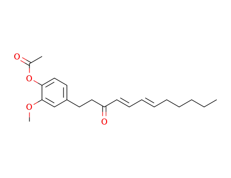 Acetic acid 2-methoxy-4-((4E,6E)-3-oxo-dodeca-4,6-dienyl)-phenyl ester