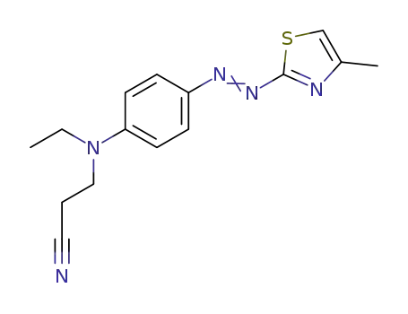 3-{Ethyl-[4-(4-methyl-thiazol-2-ylazo)-phenyl]-amino}-propionitrile
