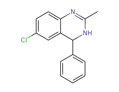 Molecular Structure of 17433-16-8 (Quinazoline, 6-chloro-3,4-dihydro-2-methyl-4-phenyl-)