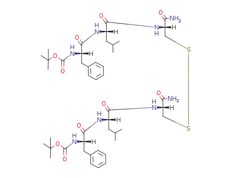 {(S)-1-[(S)-1-((R)-2-{(R)-2-[(S)-2-((S)-2-tert-Butoxycarbonylamino-3-phenyl-propionylamino)-4-methyl-pentanoylamino]-2-carbamoyl-ethyldisulfanyl}-1-carbamoyl-ethylcarbamoyl)-3-methyl-butylcarbamoyl]-2-phenyl-ethyl}-carbamic acid tert-butyl ester