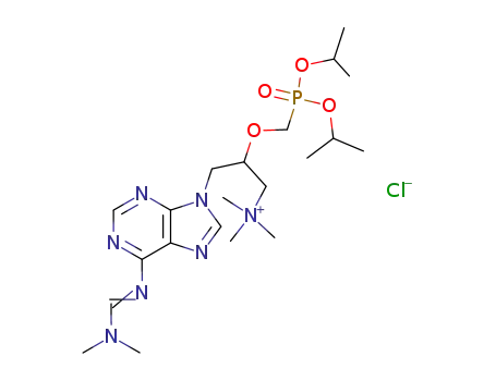 {2-(Diisopropoxy-phosphorylmethoxy)-3-[6-(dimethylamino-methyleneamino)-purin-9-yl]-propyl}-trimethyl-ammonium; chloride
