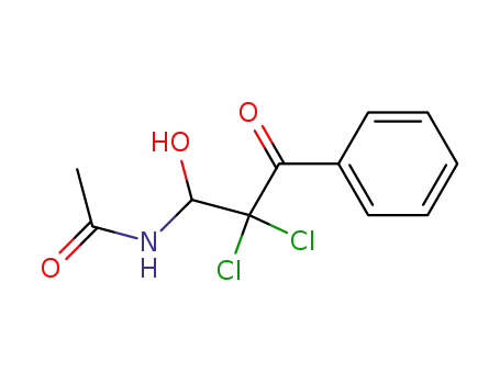 Molecular Structure of 184970-72-7 (Acetamide, N-(2,2-dichloro-1-hydroxy-3-oxo-3-phenylpropyl)-)