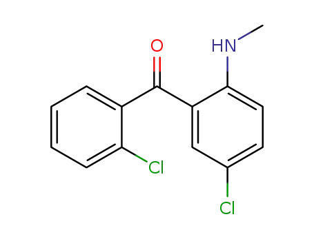 Molecular Structure of 5621-86-3 (2',5-dichloro-2-(methylamino)benzophenone)