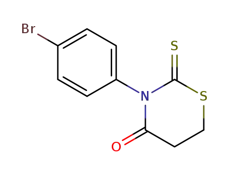 Molecular Structure of 4137-02-4 (3-(4-bromophenyl)-2-thioxo-1,3-thiazinan-4-one)