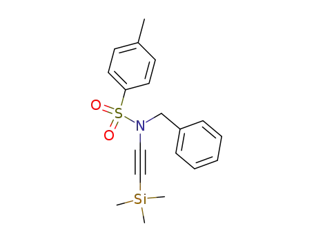 Molecular Structure of 205885-29-6 (Benzenesulfonamide,
4-methyl-N-(phenylmethyl)-N-[(trimethylsilyl)ethynyl]-)