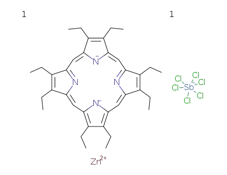 C36H44N4(1-)*Cl6Sb(1-)*Zn(2+)