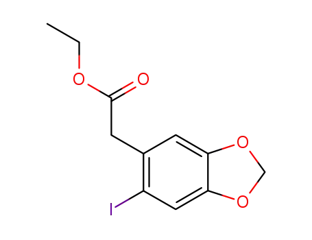 ethyl 2-(3,4-methylenedioxy-6-iodophenyl)acetate