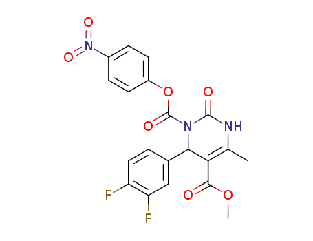 (+)-3-(4-nitrophenoxycarbonyl)-4S-(3,4-difluorophenyl)-6-methyl-2-oxo-1,2,3,4-tetrahydropyrimidine-5-carboxylic acid methyl ester