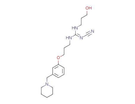 1-(3-hydroxypropyl)-3-{3-[3-(piperidinomethyl)phenoxy]propyl}guanidine-2-carbonitrile