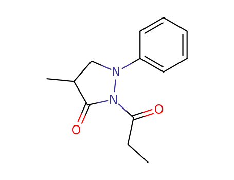 4-methyl-1-phenyl-2-propionyl-pyrazolidin-3-one