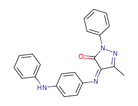 3H-Pyrazol-3-one,
2,4-dihydro-5-methyl-2-phenyl-4-[[4-(phenylamino)phenyl]imino]-