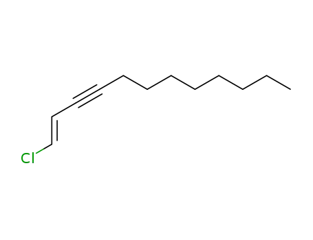 Molecular Structure of 593288-35-8 (1-Dodecen-3-yne, 1-chloro-, (1E)-)