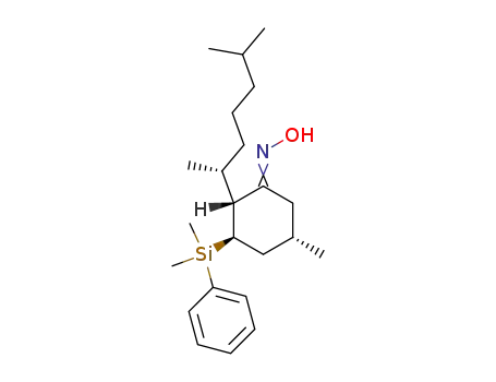 (2R,3R,5S,2'R)-3-dimethyl(phenyl)silyl-5-methyl-2-(6'-methylhept-2'-yl)cyclohexanone oxime