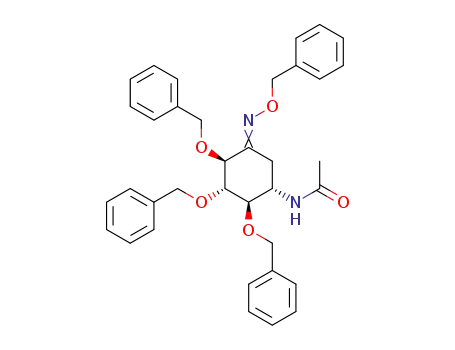 (2-L-1,3/2,4)-1-acetamido-5-(benzyloxy)imino-2,3,4-tri-O-benzyl-2,3,4-cyclohexanetriol