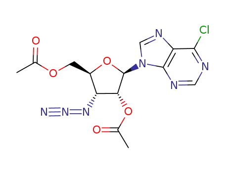 2,5-di-O-acetyl-3-azido-1-(6-chloropurin-9-yl)-β-D-1,3-dideoxyribofuranose
