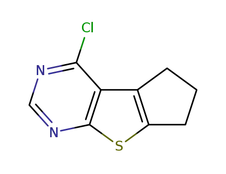 Molecular Structure of 300816-22-2 (4-CHLORO-6,7-DIHYDRO-5H-CYCLOPENTA[4,5]THIENO[2,3-D]PYRIMIDINE)