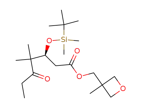 (-)-(3S)-3-(tert-butyldimethylsilyloxy)-4,4-dimethyl-5-oxoheptanoic acid 3-methyloxetan-3-ylmethyl ester