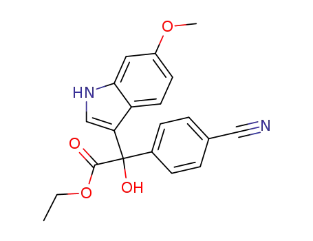 (4-cyano-phenyl)-hydroxy-(6-methoxy-1H-indol-3-yl)-acetic acid ethyl ester