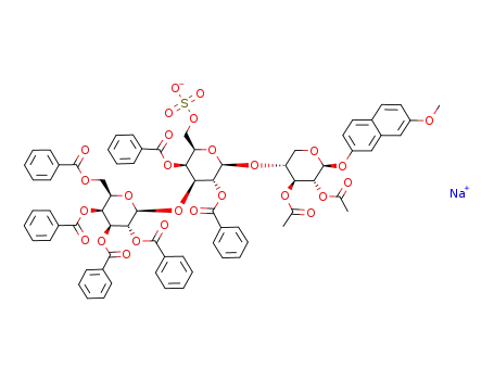 7-methoxy-2-naphthyl O-(2,3,4,6-tetra-O-benzoyl-β-D-galactopyranosyl)-(1->3)-(2,4-di-O-benzoyl-6-O-sodium sulfonato-β-D-galactopyranosyl)-(1->4)-2,3-di-O-acetyl-β-D-xylopyranoside