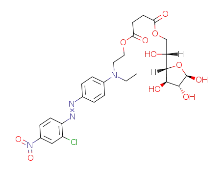 succinic acid 2-{[4-(2-chloro-4-nitro-phenylazo)-phenyl]-ethyl-amino}-ethyl ester 2-hydroxy-2-(3,4,5-trihydroxy-tetrahydro-furan-2-yl)-ethyl ester