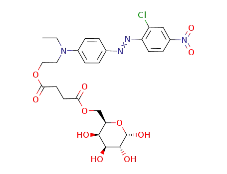 succinic acid 2-{[4-(2-chloro-4-nitro-phenylazo)-phenyl]-ethyl-amino}-ethyl ester 3,4,5,6-tetrahydroxy-tetrahydro-pyran-2-ylmethyl ester