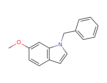Molecular Structure of 90811-54-4 (1H-Indole, 6-methoxy-1-(phenylmethyl)-)