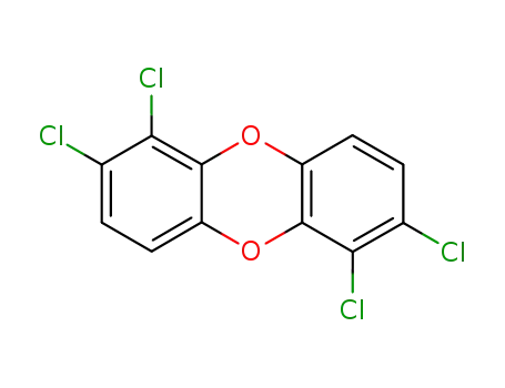 Molecular Structure of 40581-90-6 (1,2,6,7-Tetrachlorodibenzo[1,4]dioxin)