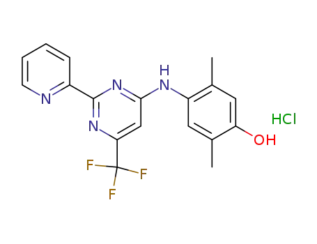 4-(2,5-Dimethyl-4-hydroxyanilino)-2-(2-pyridinyl)-6-(trifluoromethyl)pyrimidine hydrochloride