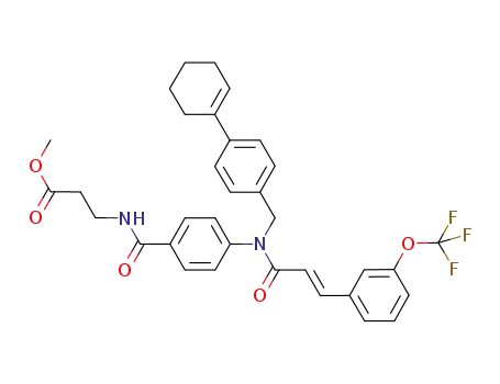 3-(4-{(4-cyclohex-1-enylbenzyl)-[3-(3-trifluoromethoxyphenyl)acryloyl]amino}benzoylamino)propionic acid methyl ester