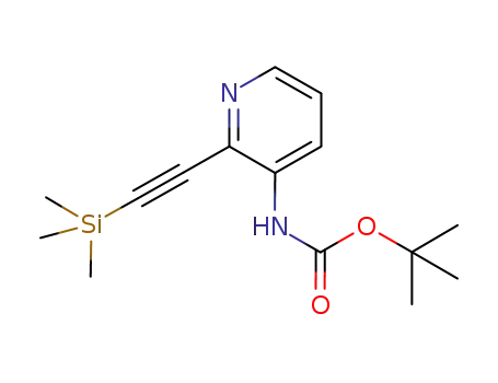 Molecular Structure of 849353-49-7 (Carbamic acid, [2-[(trimethylsilyl)ethynyl]-3-pyridinyl]-, 1,1-dimethylethyl
ester)