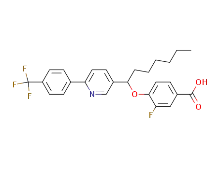 3-fluoro-4-{1-[6-(4-trifluoromethyl-phenyl)-pyridin-3-yl]-heptyloxy}-benzoic acid