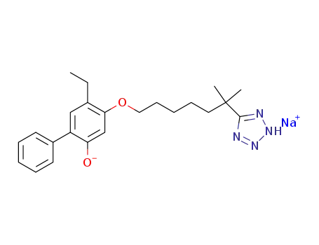 sodium 5-ethyl-4-{[6-methyl-6-(2H-tetrazol-5-yl)heptyl]oxy}biphenyl-2-olate