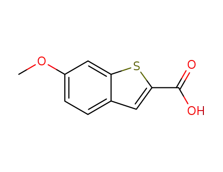 Molecular Structure of 102539-79-7 (6-METHOXY-BENZO[B]THIOPHENE-2-CARBOXYLIC ACID)