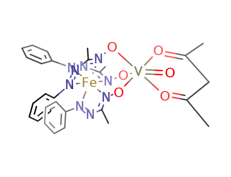 {Fe(μ-α-phenylazoacetaldehyde oximato)3VO(acetylacetonate)