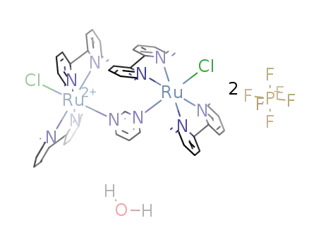 {((2,2'-bipyridine)2Ru(II)Cl)2(pyrimidine)}(PF6)2*H2O