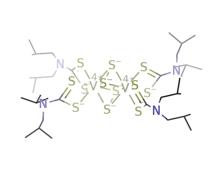 [V2(μ-S2)2(S2CN(isobutyl)2)4]