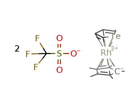 Rh(C5(CH3)5)(C4H4Te)(2+)*2O3SCF3(1-) = [Rh(C5(CH3)5)(C4H4Te)](O3SCF3)2