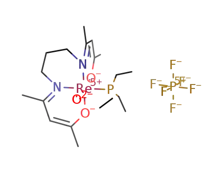 cis-[Re(V)O(triethylphosphine)(N,N'-propylenebis(acetylacetonate) diimine)][PF6]