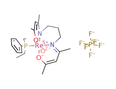 cis-[Re(V)O(diethylphenylphosphine)(N,N'-propylenebis(acetylacetonate) diimine)][PF6]