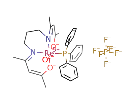 cis-[Re(V)O(triphenylphosphine)(N,N'-propylenebis(acetylacetonate) diimine)][PF6]