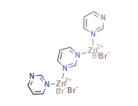 bis(dibromido)bis(pyrimidine-N)(μ2-pyrimidine-N,N')dizinc(II)