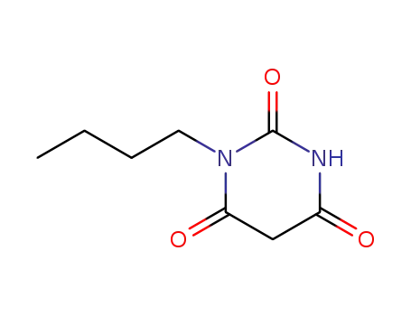 Molecular Structure of 49589-33-5 (2,4,6(1H,3H,5H)-Pyrimidinetrione, 1-butyl-)