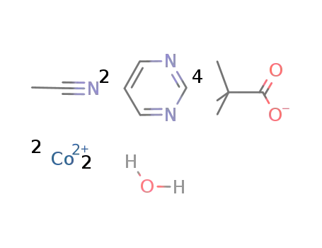 bis(μ-pyrimidine)bis(μ-pivalate)bis(μ-aqua)bis(pivalate)dicobalt(II)-acetonitrile (1/1)