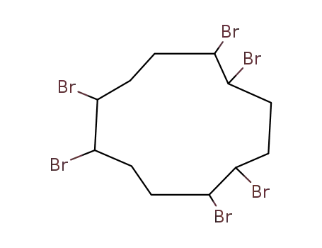Molecular Structure of 3194-55-6 (1,2,5,6,9,10-Hexabromocyclododecane)