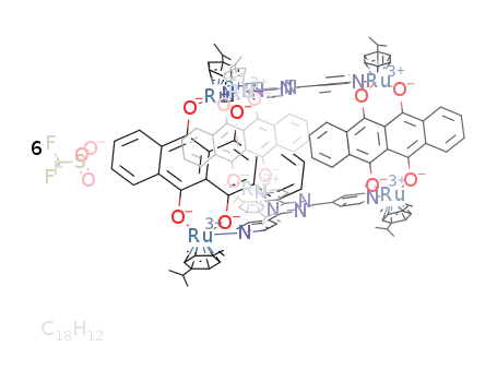 triphenylene.cntnd.[Ru2(p-cymene)2Cl2(6,11-dioxo-6,11-dihydronaphthacene-5,12-diolato)]3(2,4,6-tris(4-pyridyl)-1,3,5-triazine)(SO